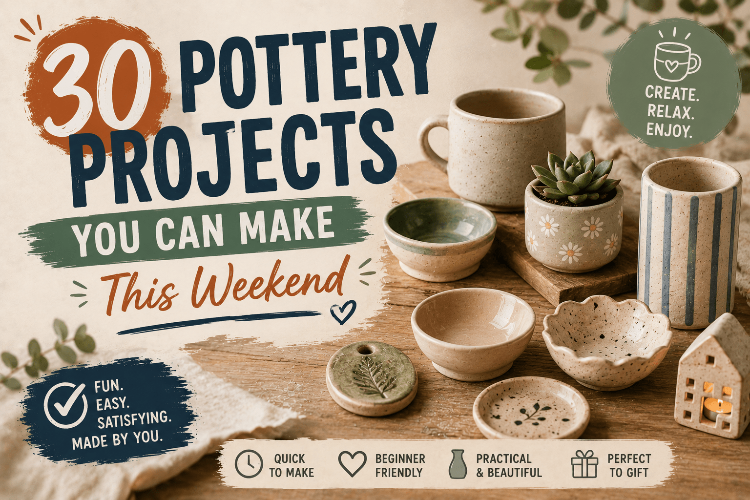 30 Pottery Projects You Can Make This Weekend - Artolia Studio