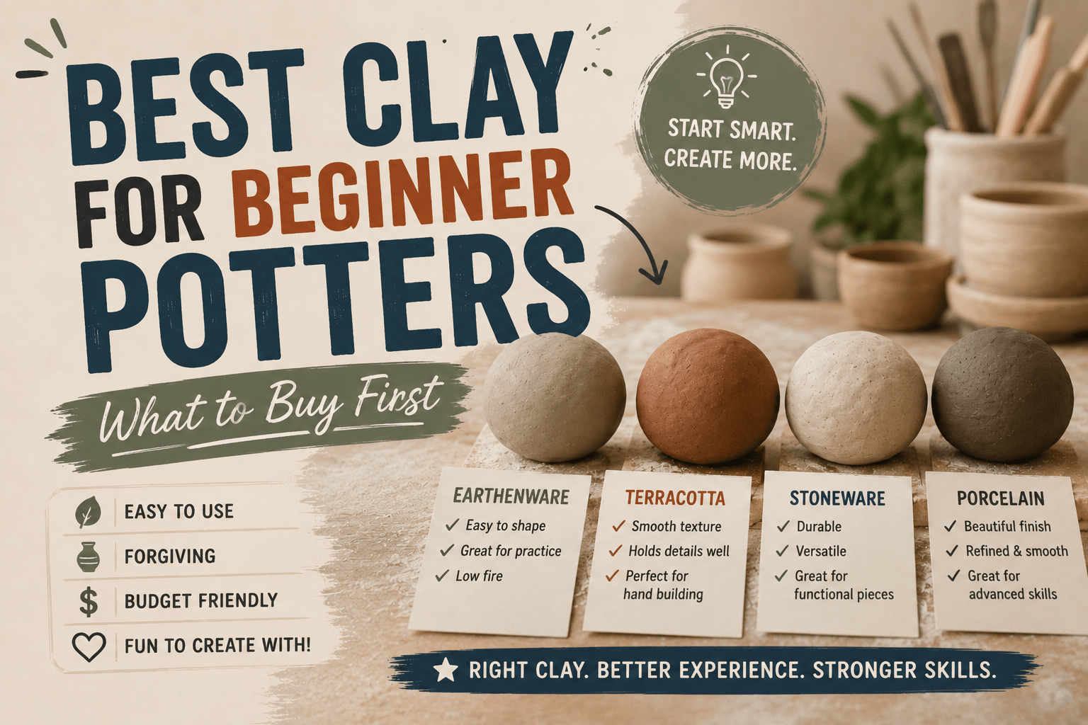Best Clay for Beginner Potters (What to Buy First) - Artolia Studio