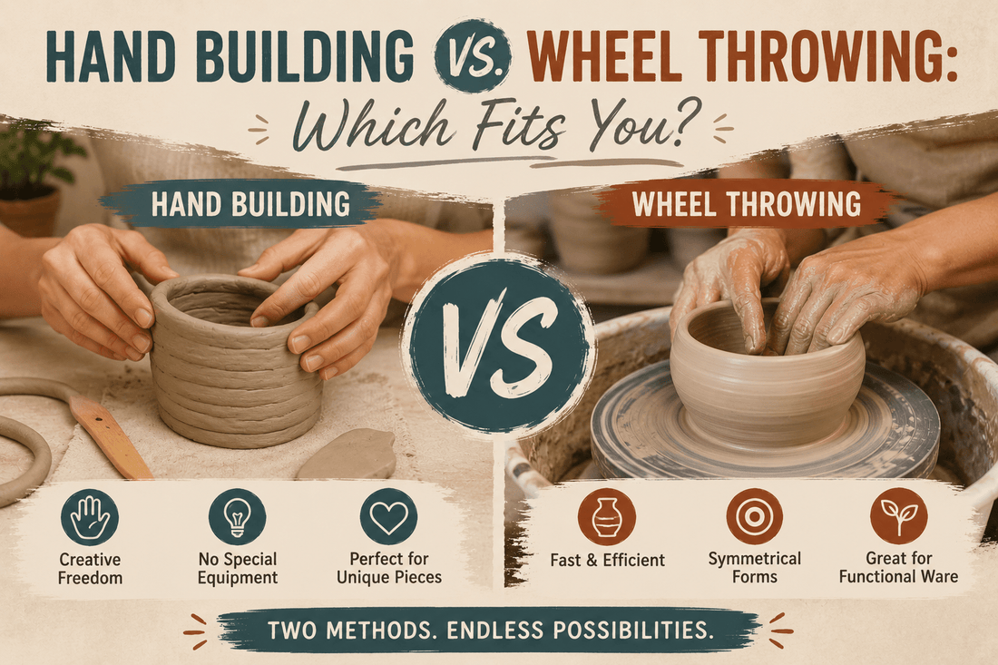 Hand Building Pottery vs. Wheel Throwing: Which Fits You? - Artolia Studio